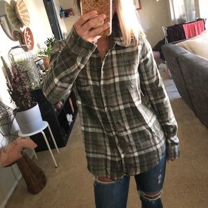 Hollister green flannel